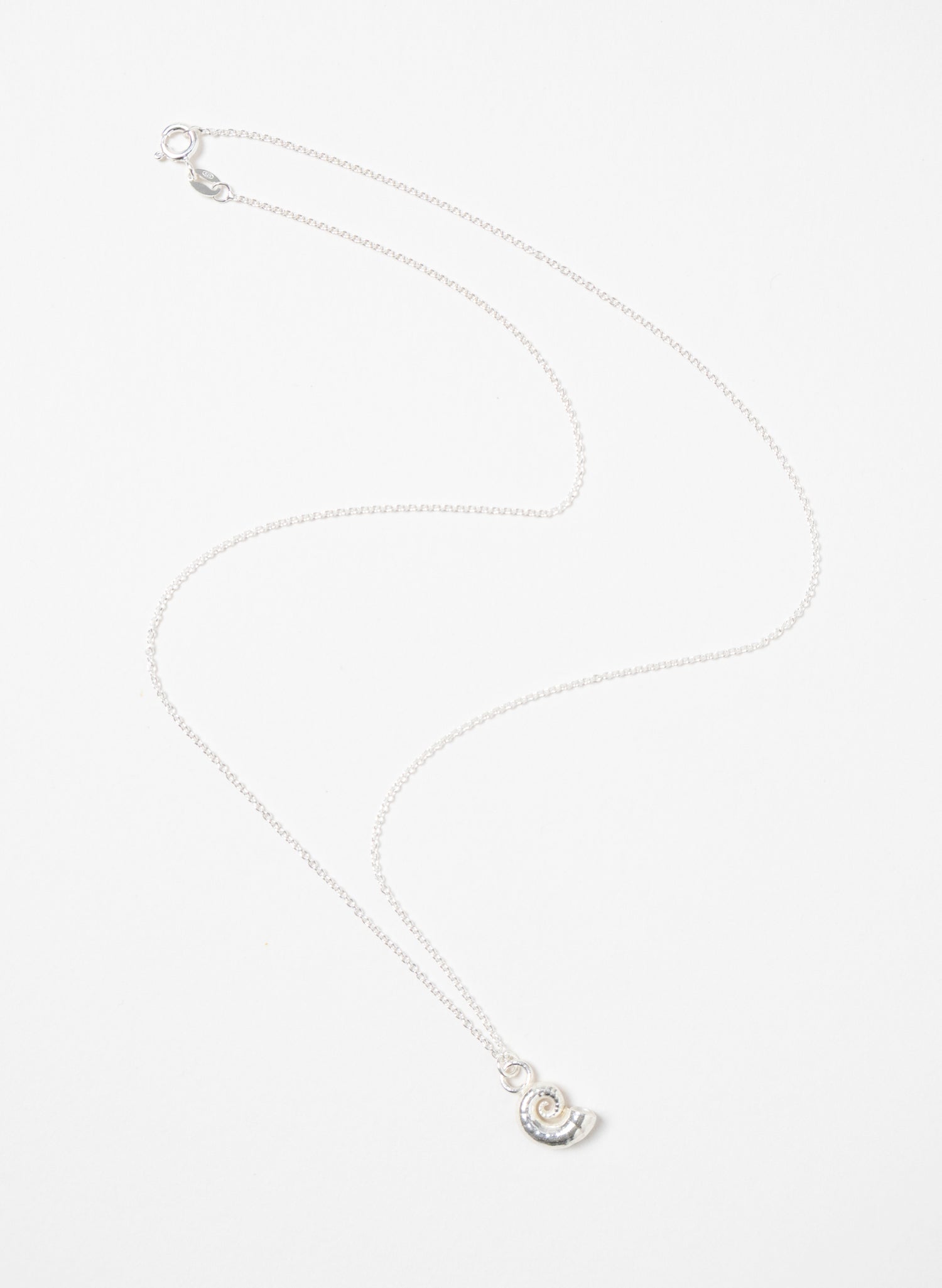 Spiral Shell Necklace - Silver