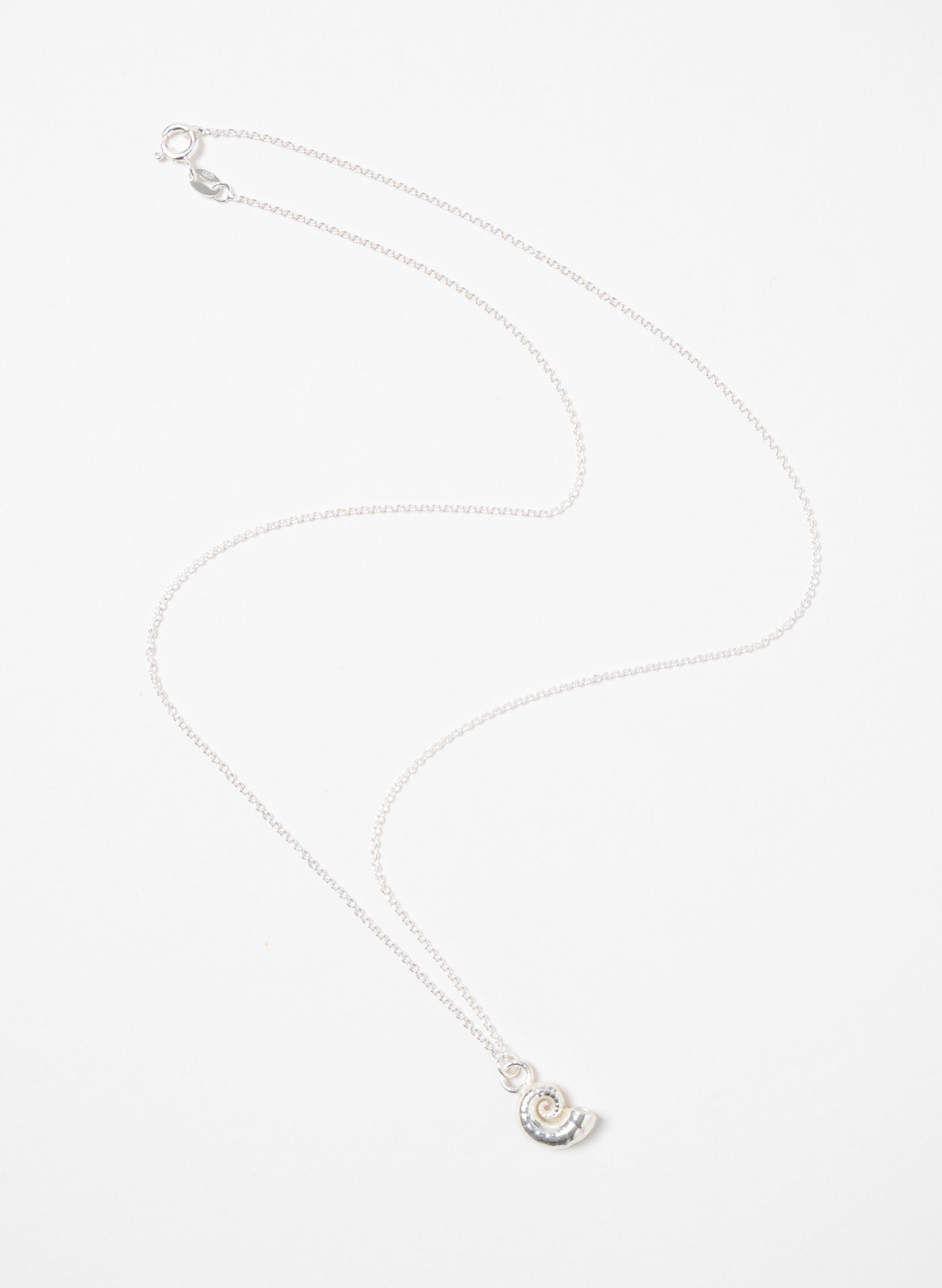 Spiral Shell Necklace - Silver