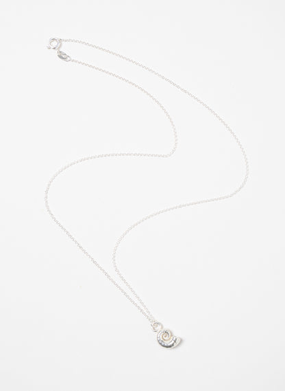 Spiral Shell Necklace - Silver