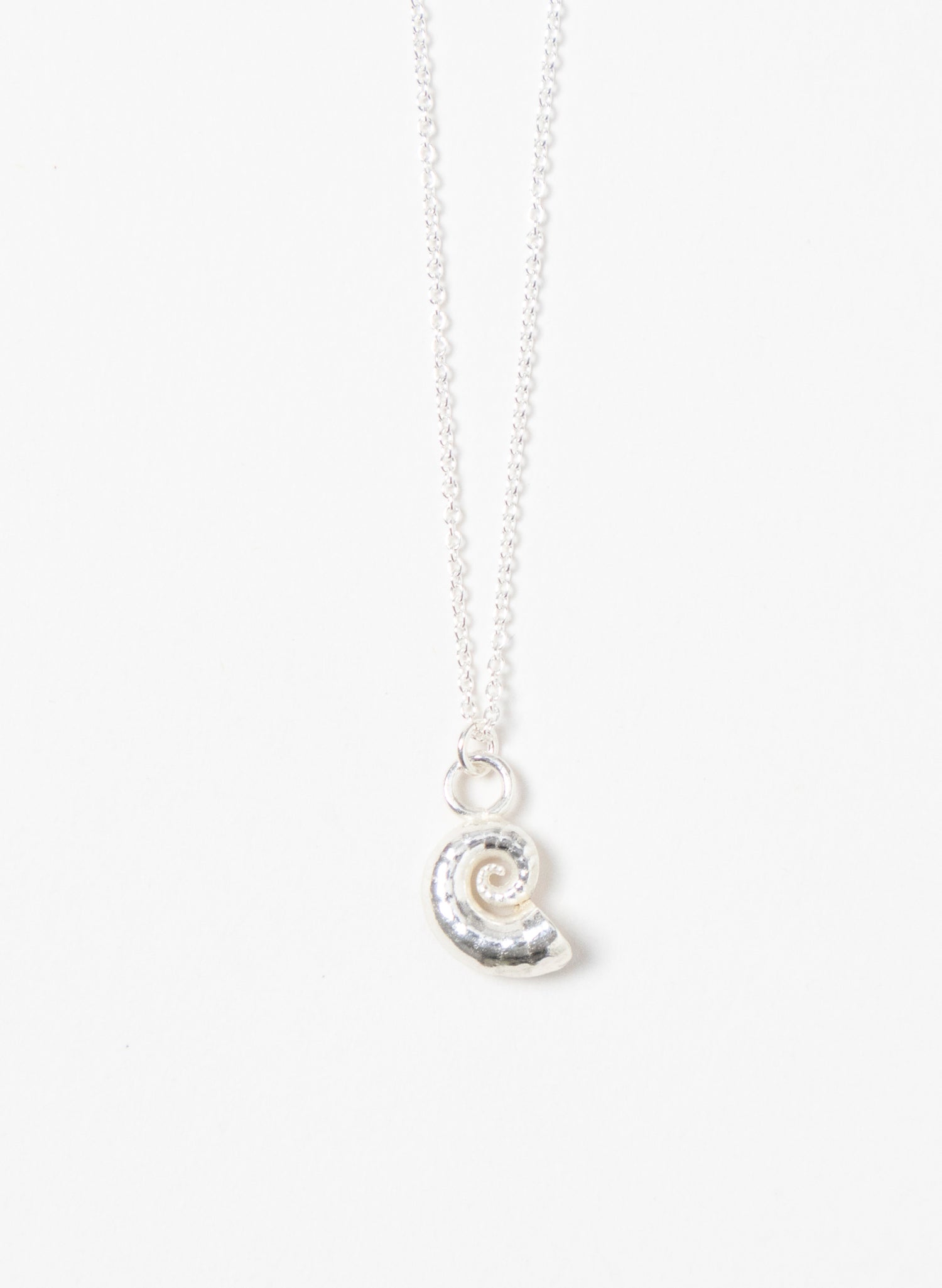 Spiral Shell Necklace - Silver
