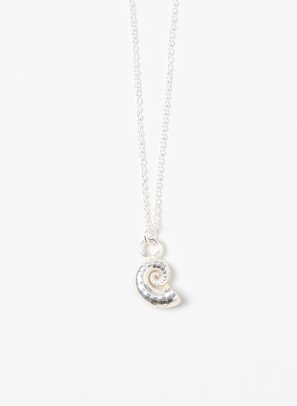 Spiral Shell Necklace - Silver
