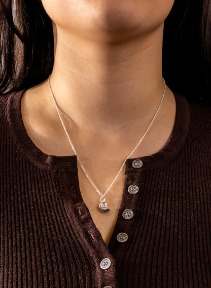 Spiral Shell Necklace - Silver
