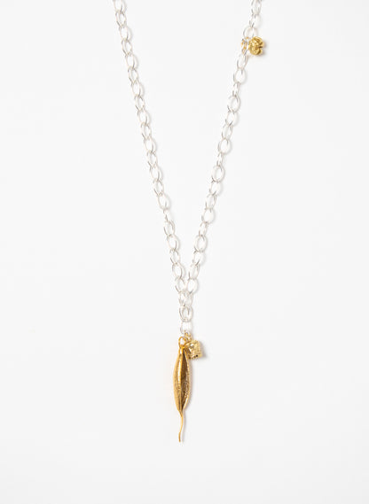 Rewarewa, Mānuka &amp; Rātā Necklace - Gold