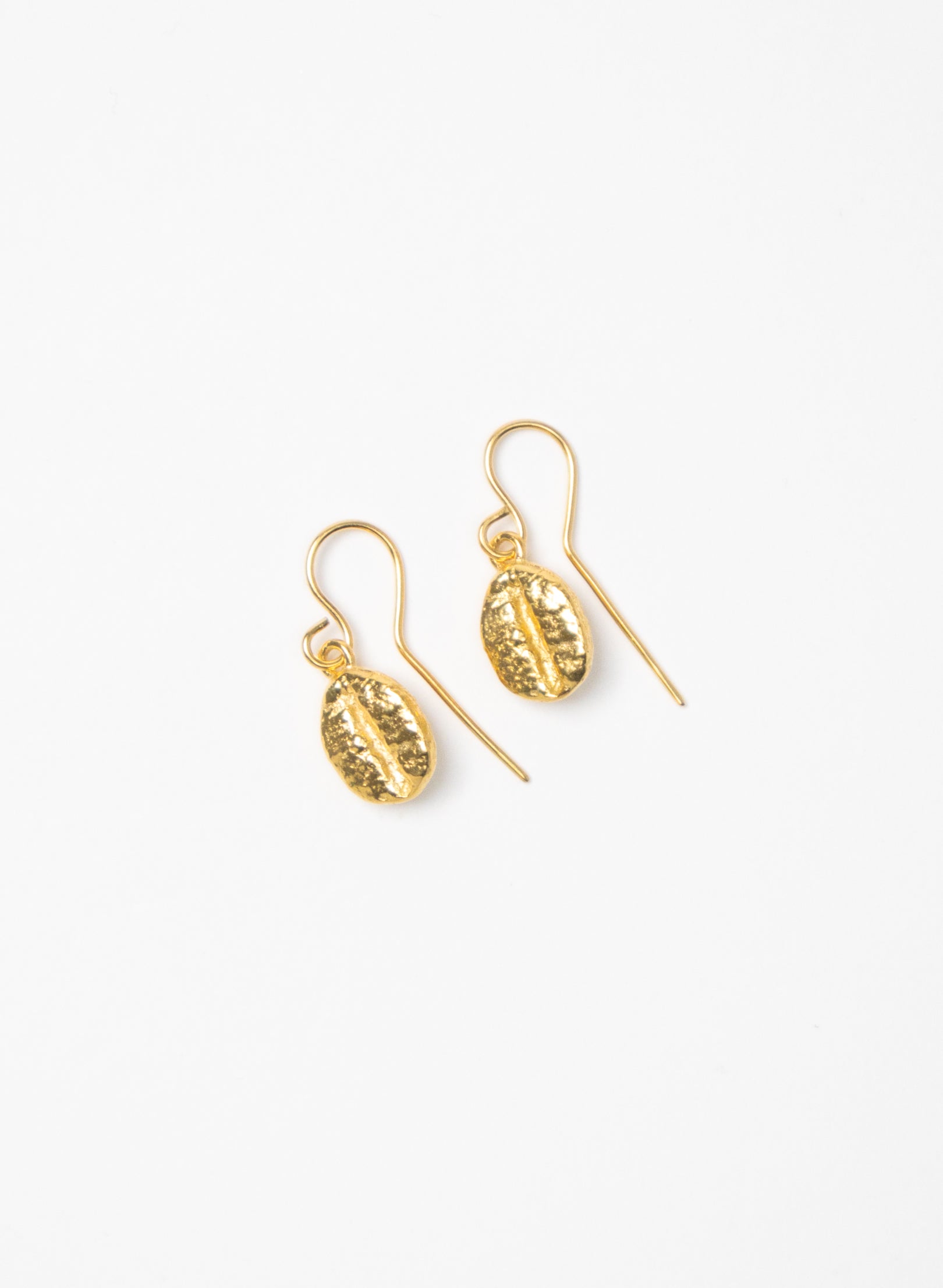 Coffee Bean Earrings - Gold