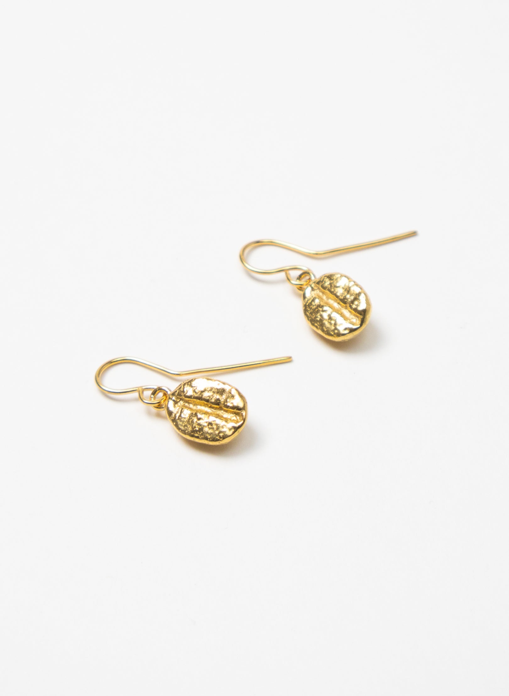 Coffee Bean Earrings - Gold