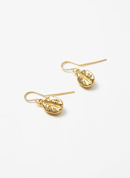 Coffee Bean Earrings - Gold