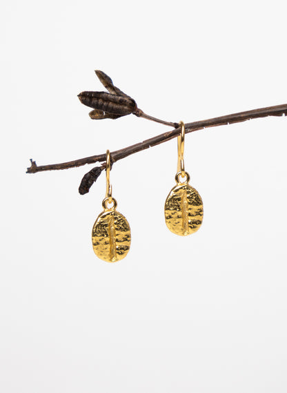 Coffee Bean Earrings - Gold