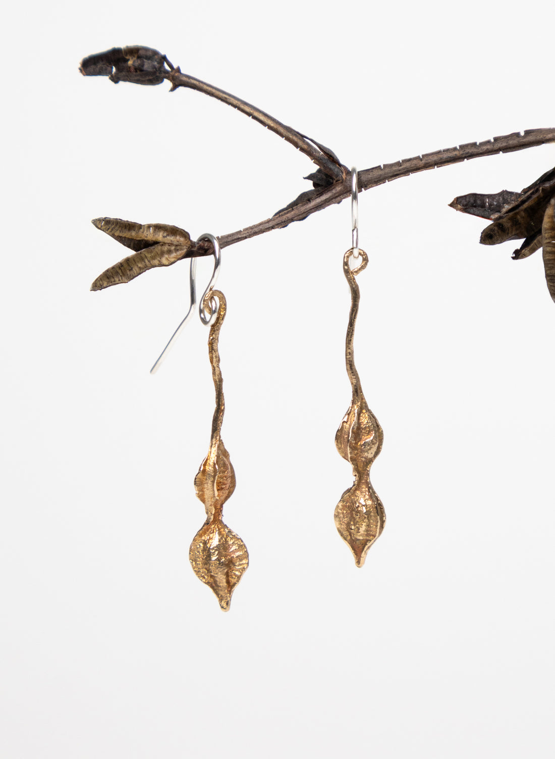 Kowhai Hook Earrings - Bronze
