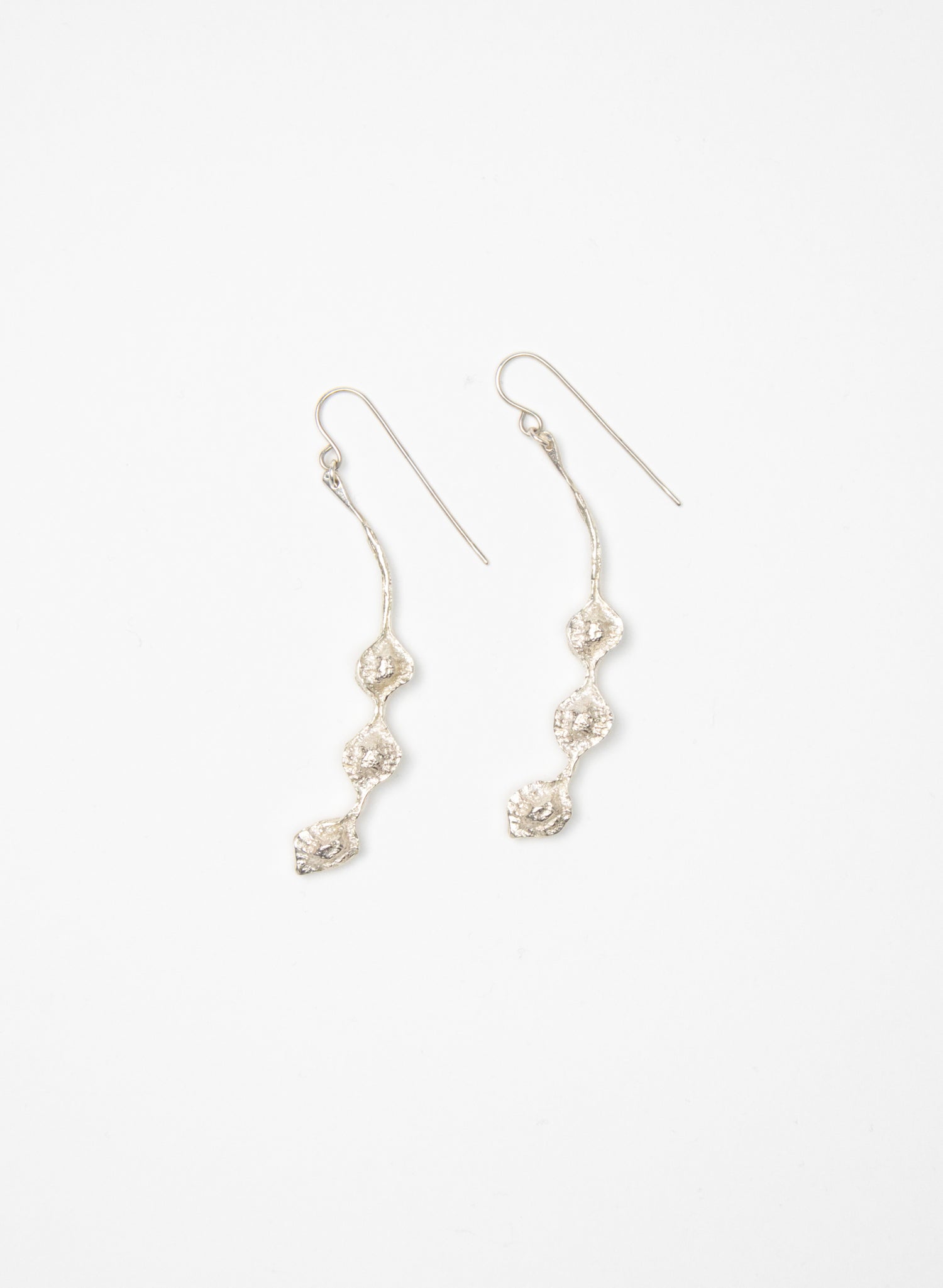 Kōwhai Drop Earrings - Silver