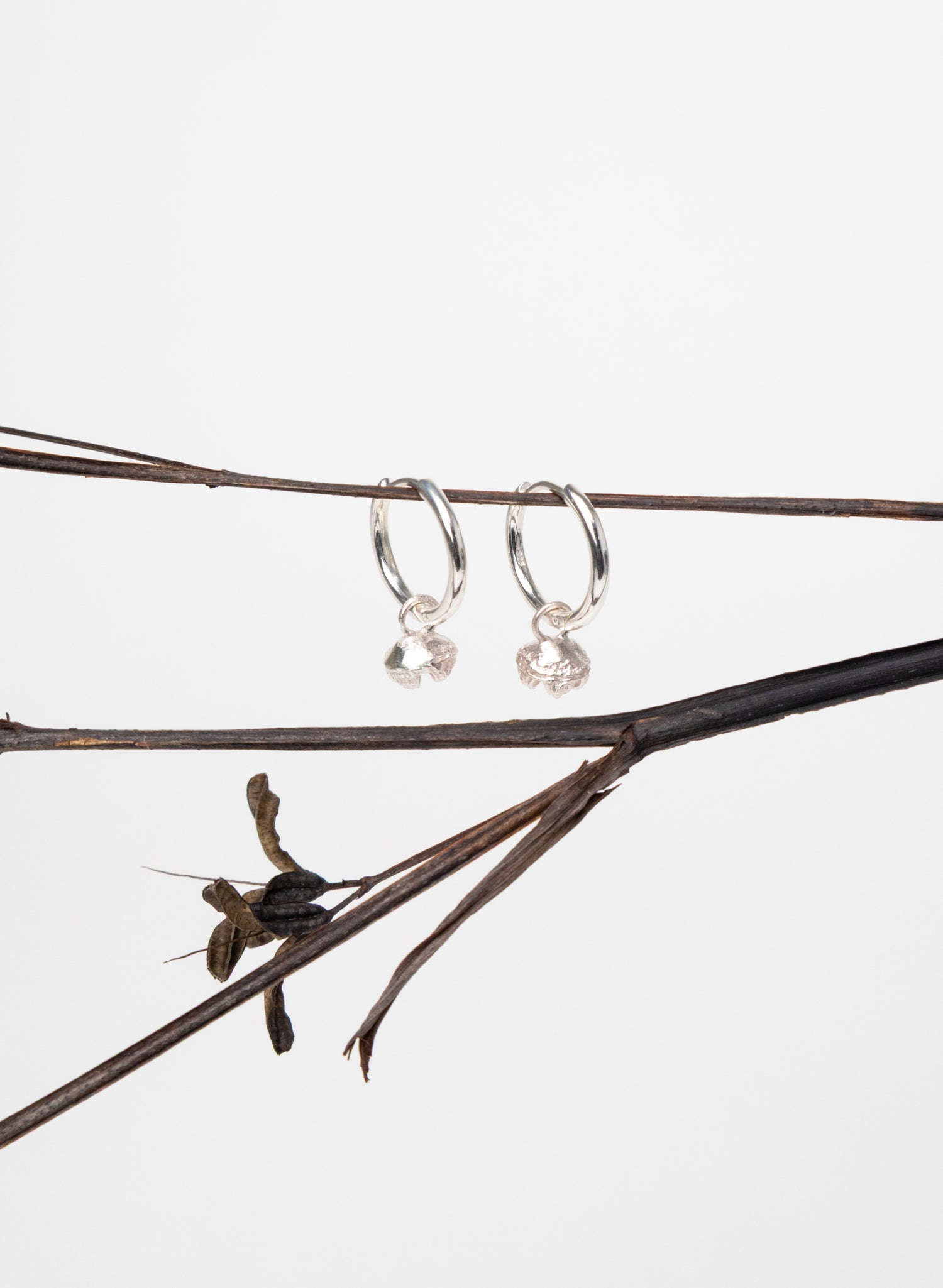 Manuka Hoop Earrings - Silver