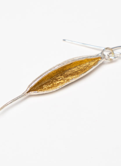 Rewarewa Drop Earrings - Gold Plating &amp; Sterling Silver