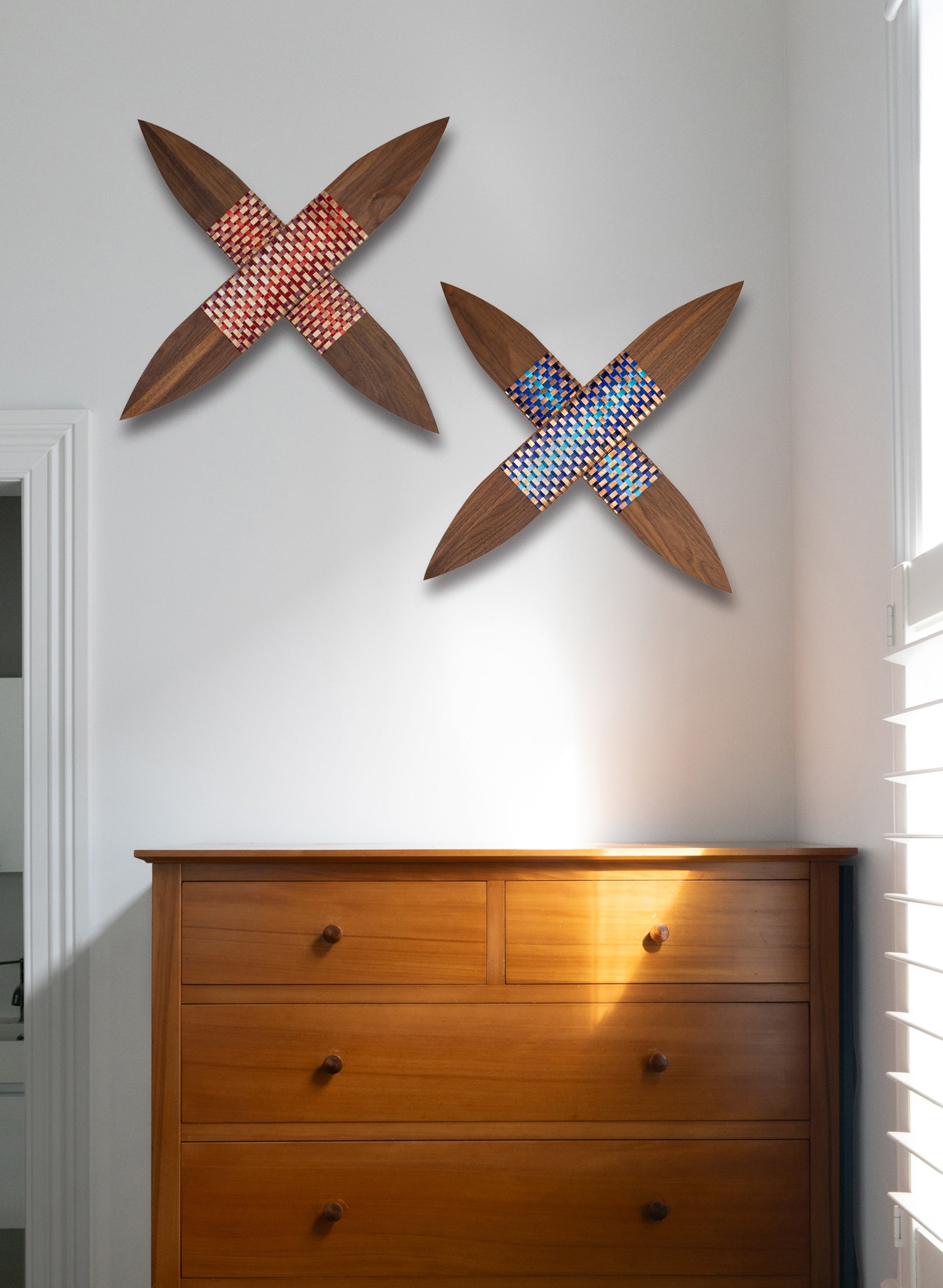 Reds And Copper Walnut Putiputi - Large