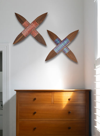 Reds And Copper Walnut Putiputi - Large