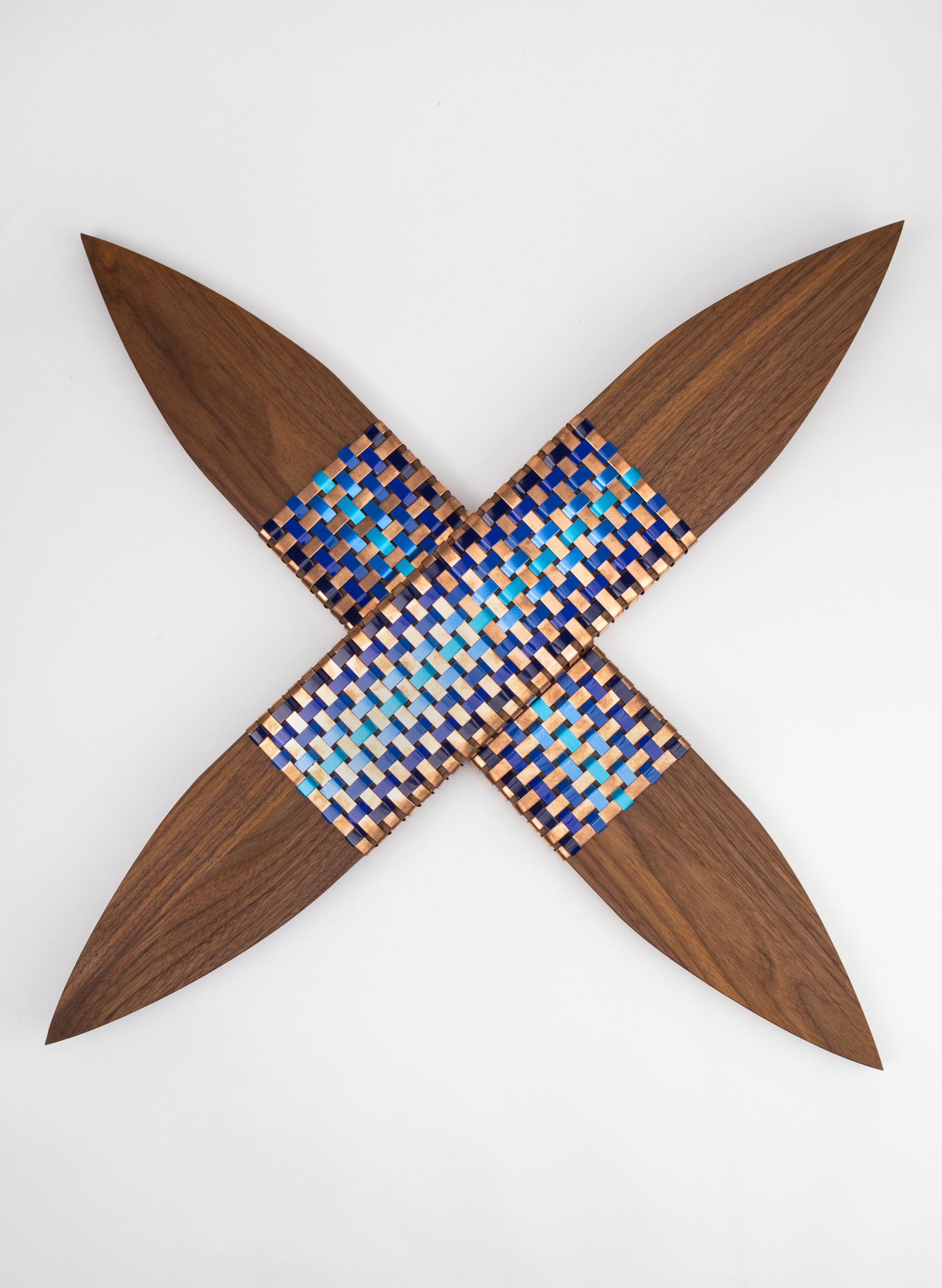 Blues And Copper Walnut Putiputi - Large
