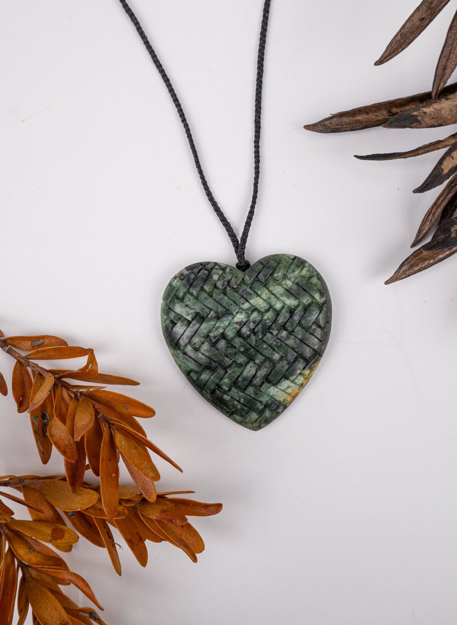 Pounamu Woven Heart Pendant