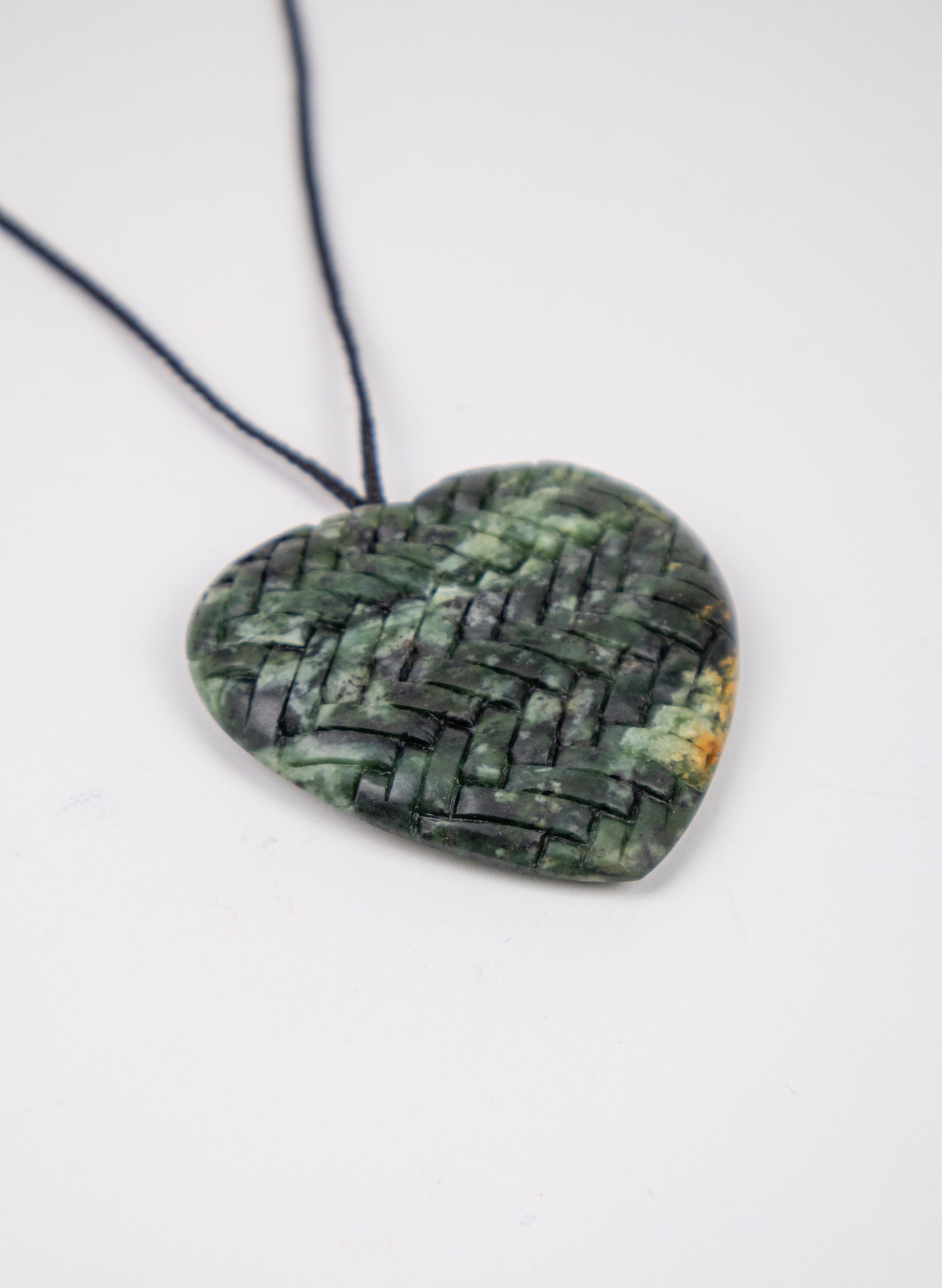 Pounamu Woven Heart Pendant