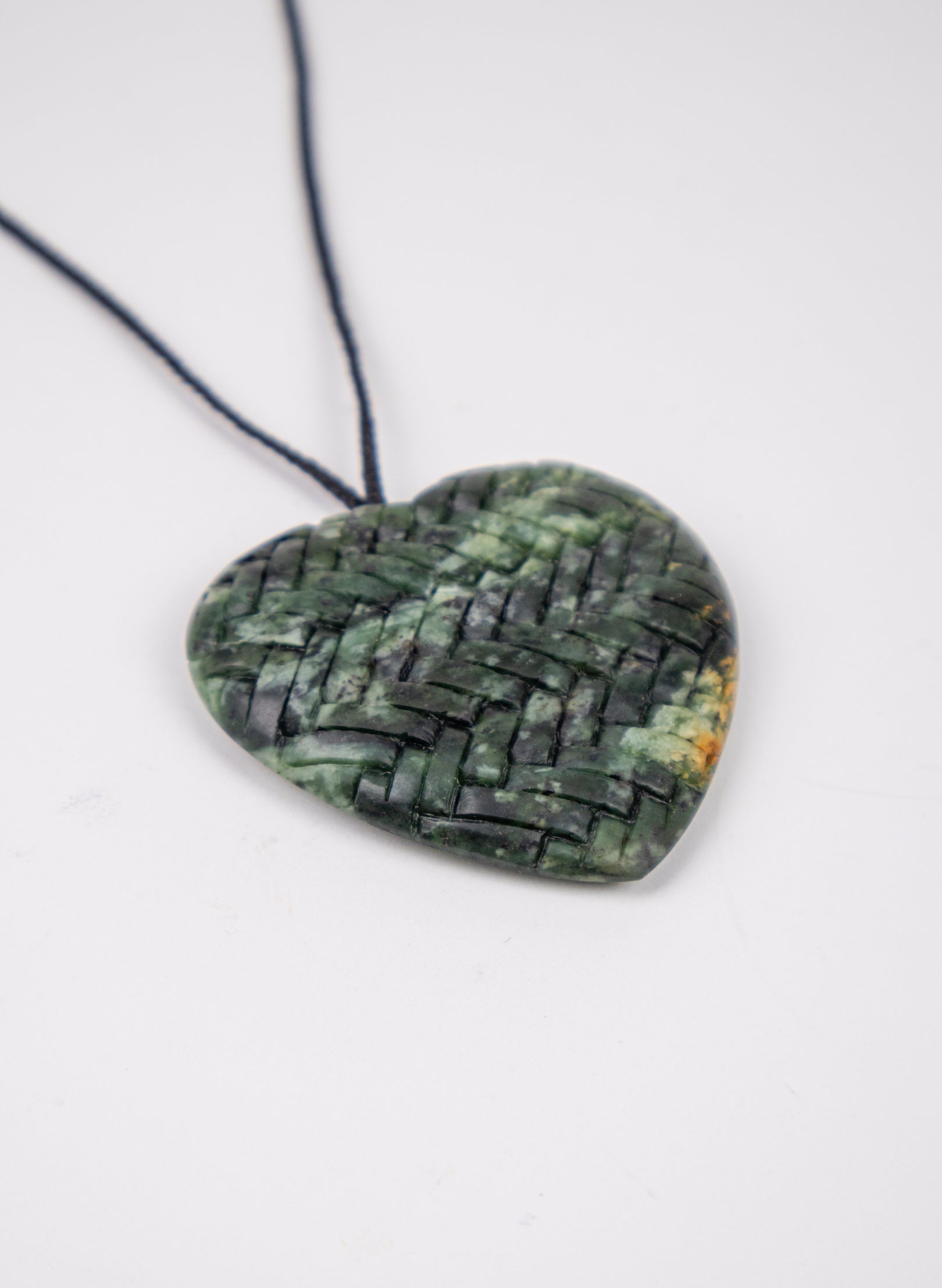 Pounamu Woven Heart Pendant