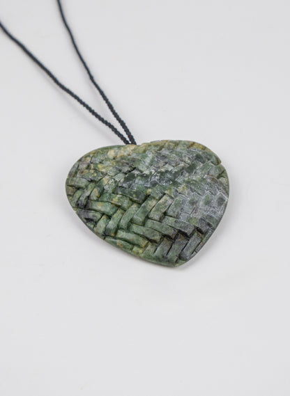 Pounamu Woven Heart Pendant