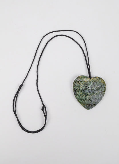 Pounamu Woven Heart Pendant