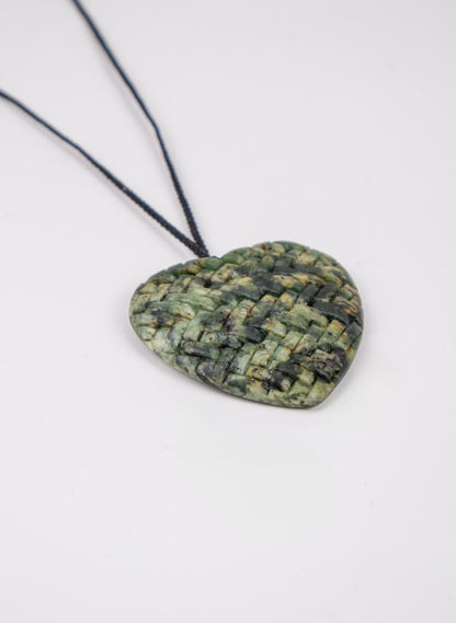 Pounamu Woven Heart Pendant