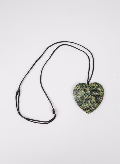 Pounamu Woven Heart Pendant