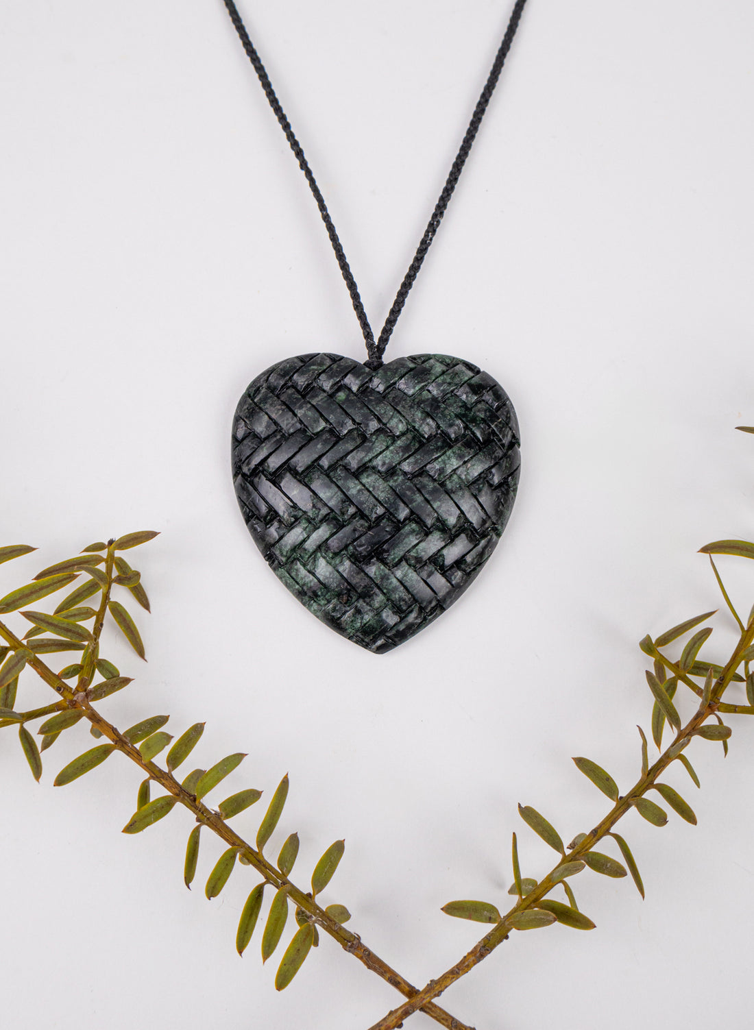 Pounamu Woven Heart Pendant