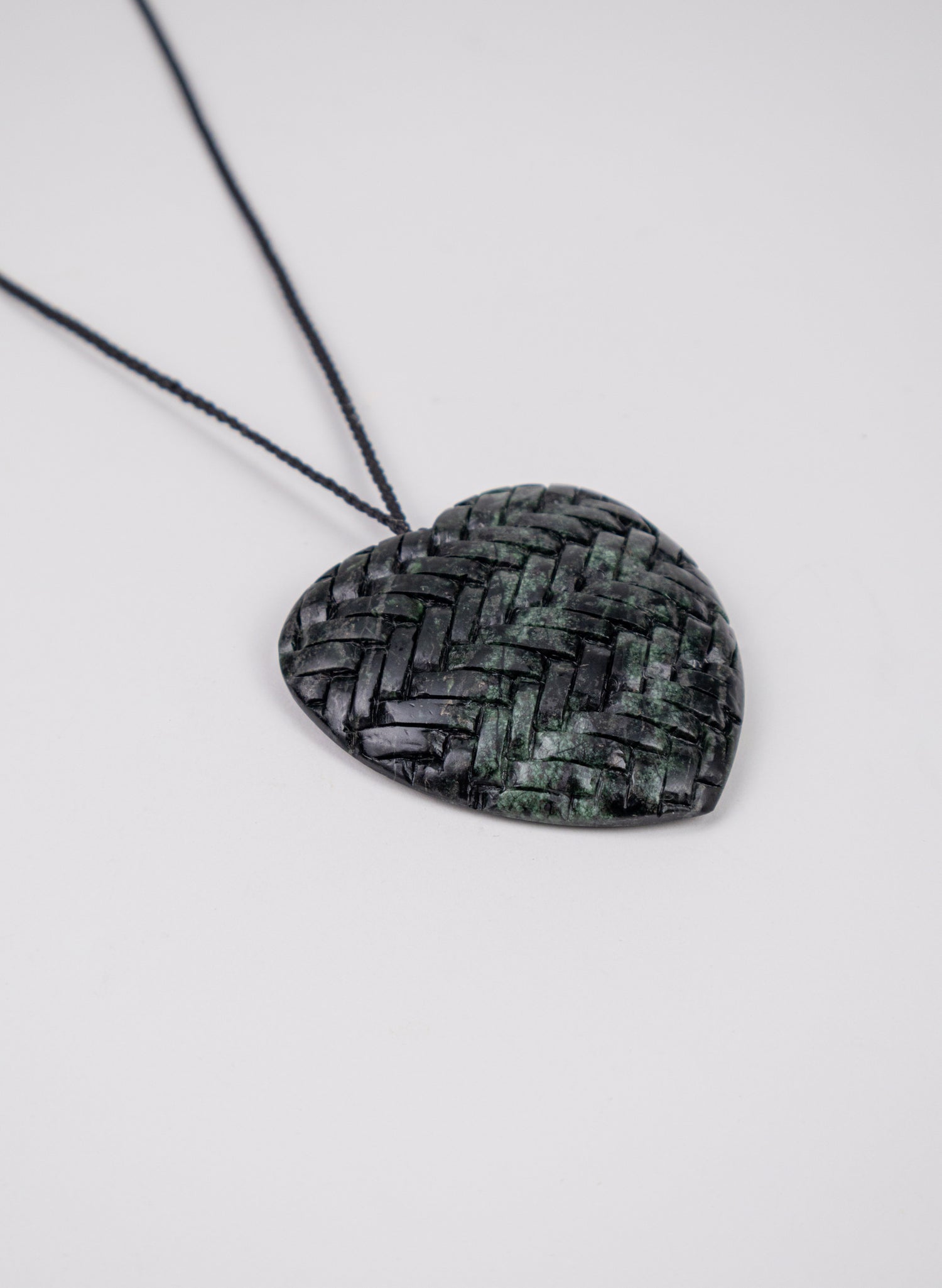 Pounamu Woven Heart Pendant