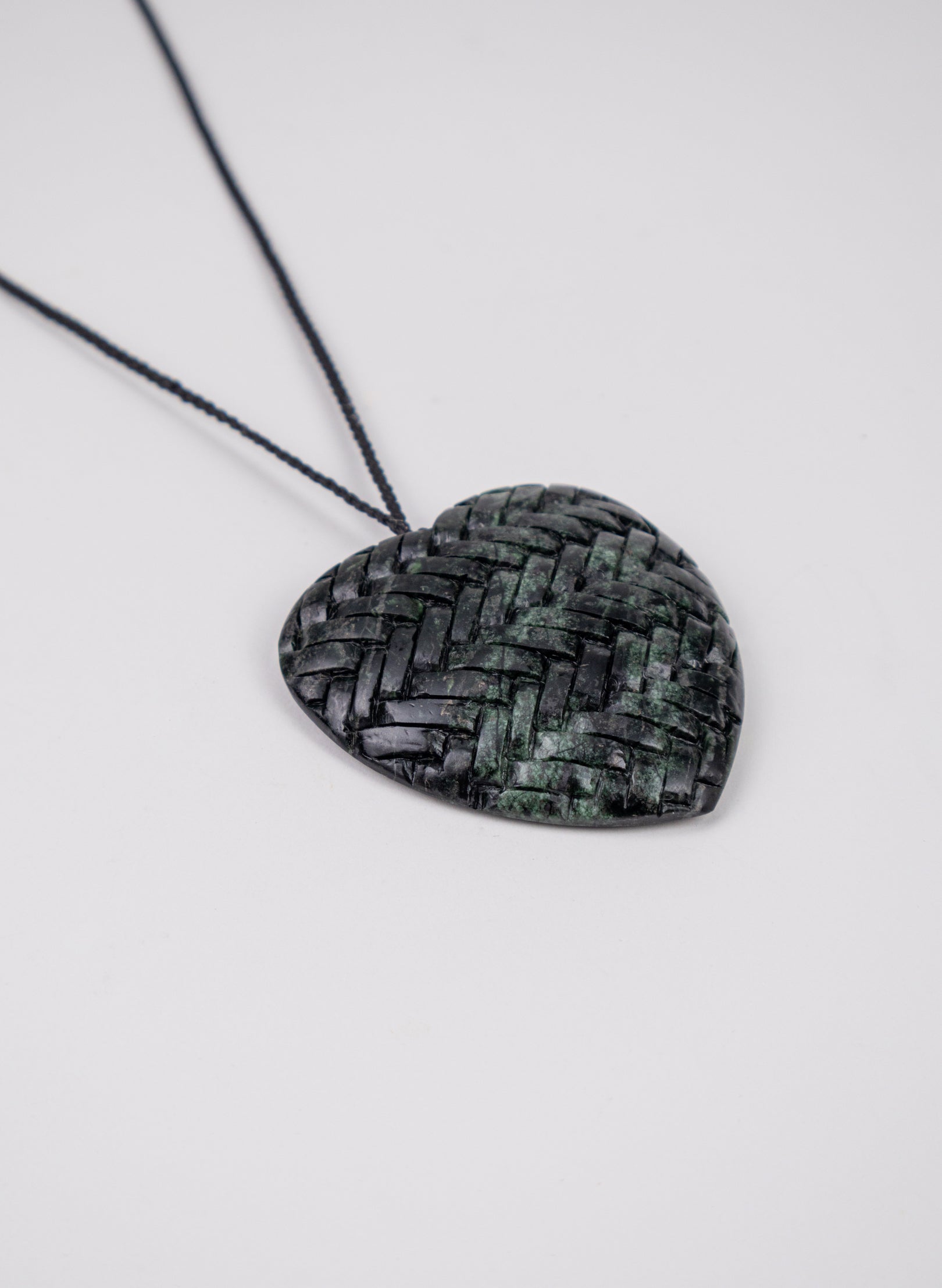 Pounamu Woven Heart Pendant