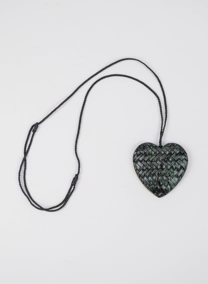 Pounamu Woven Heart Pendant