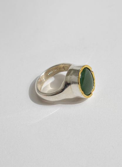 NZ Pounamu Oval Ring