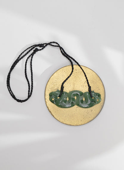 Carved Pounamu Pekapeka Pendant