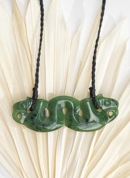 Carved Pounamu Pekapeka Pendant