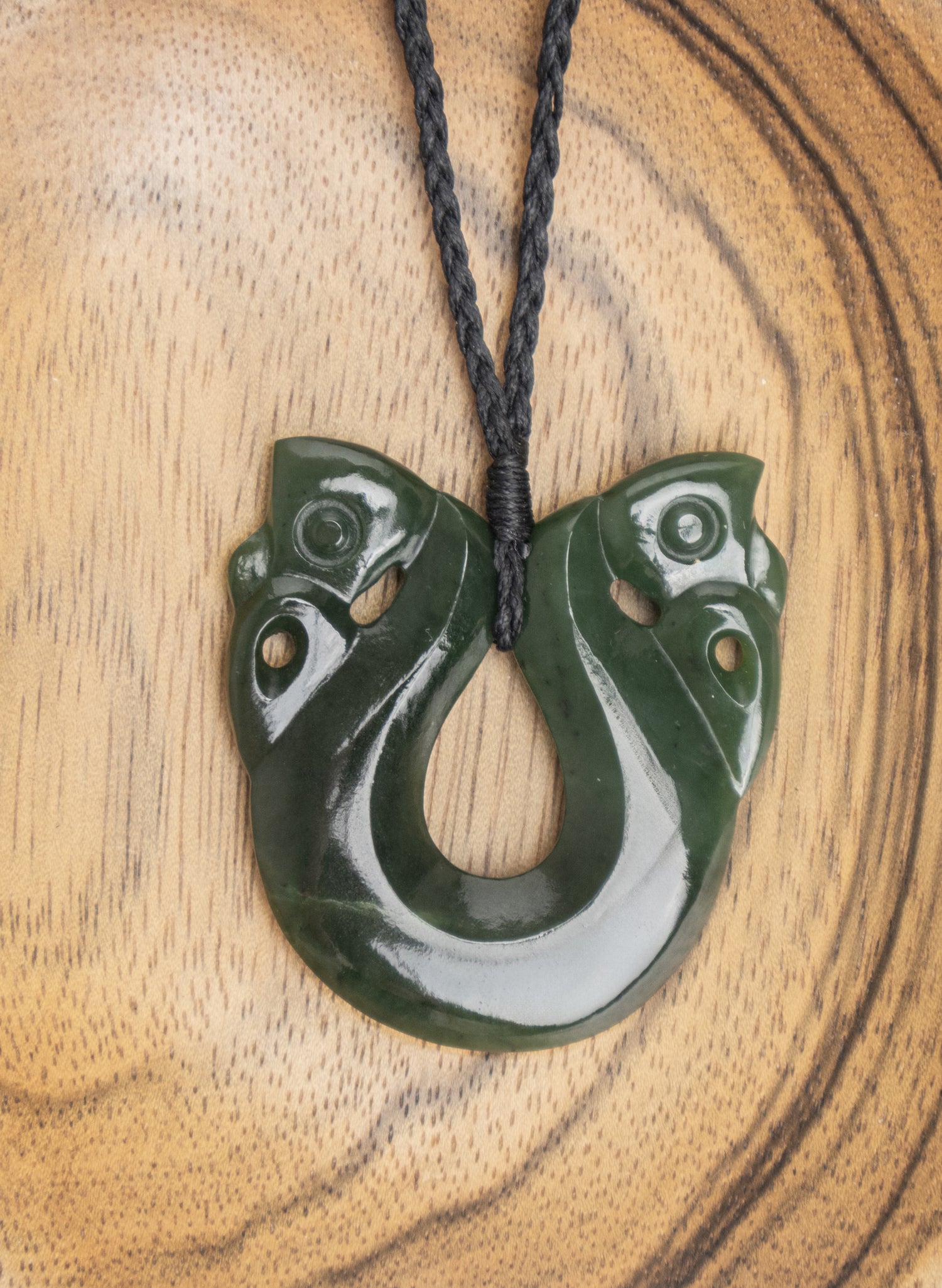 Carved Pounamu Pekapeka Pendant