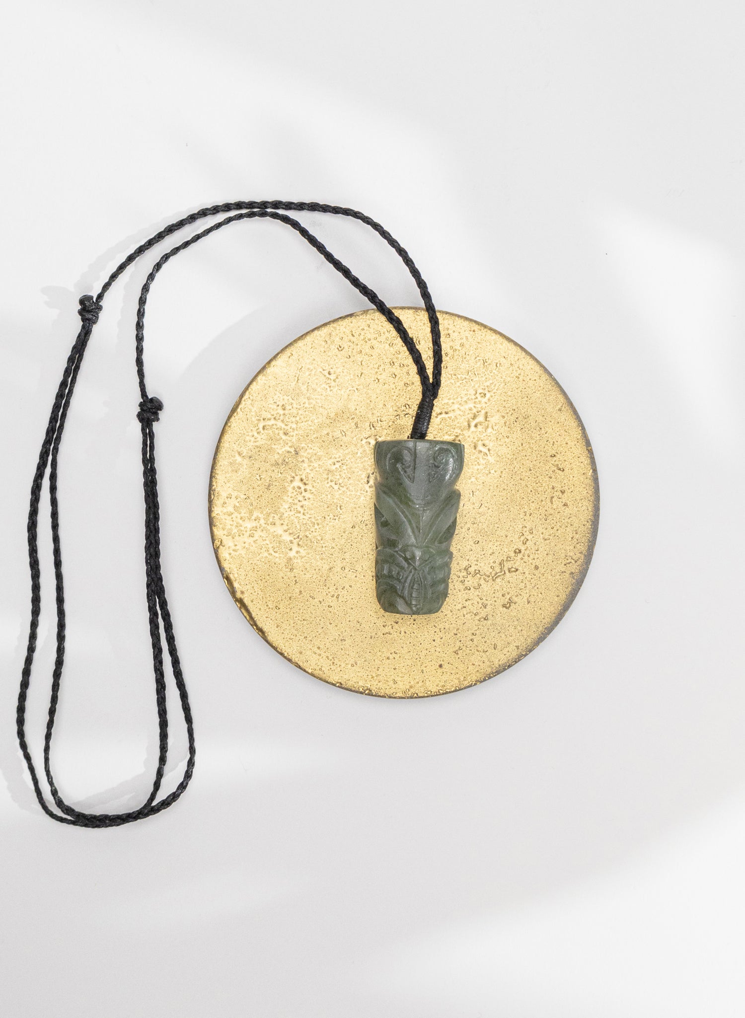 Pounamu Tiki Kōauau Pendant