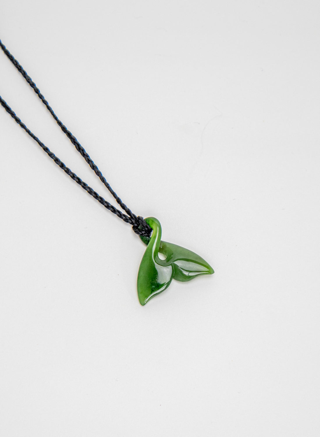 Carved Pounamu Whale Tail Pendant