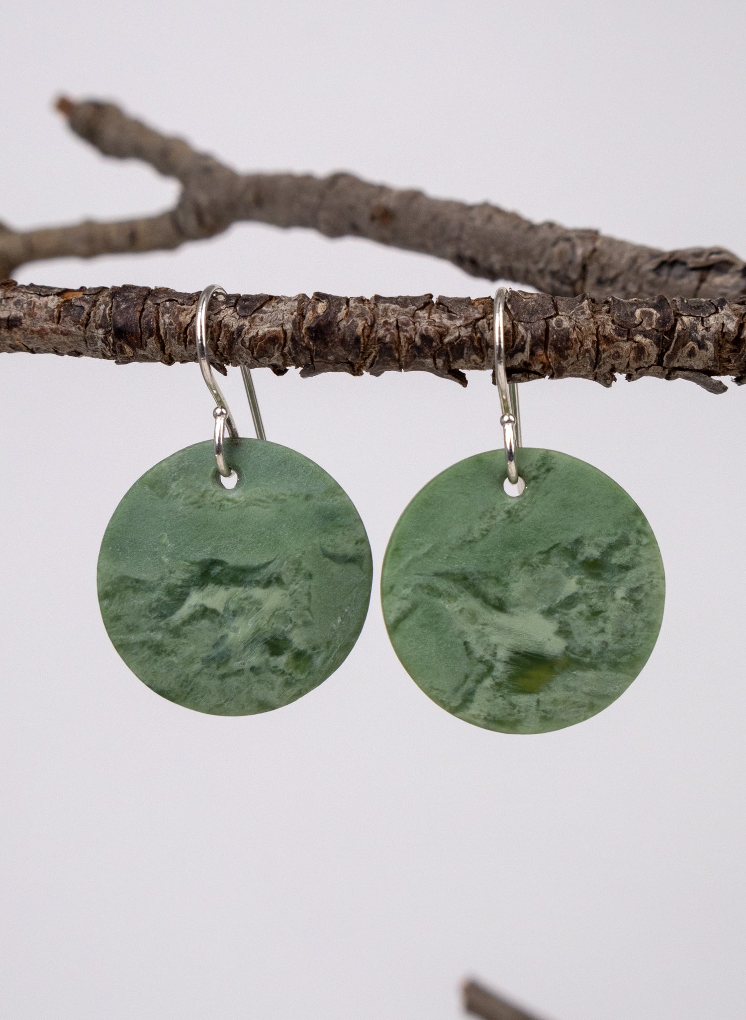 Pounamu Disc Earrings