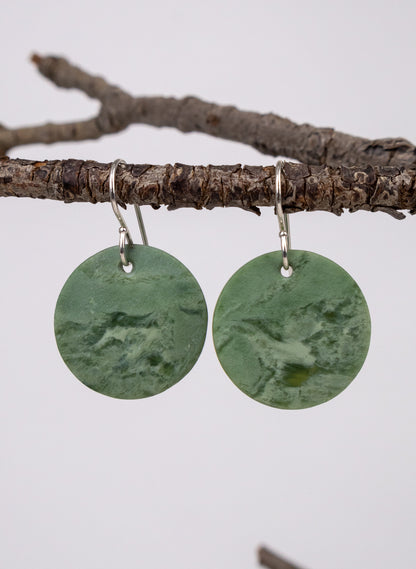 Pounamu Disc Earrings