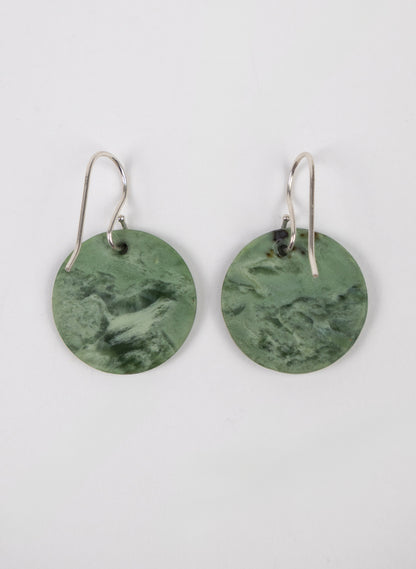 Pounamu Disc Earrings