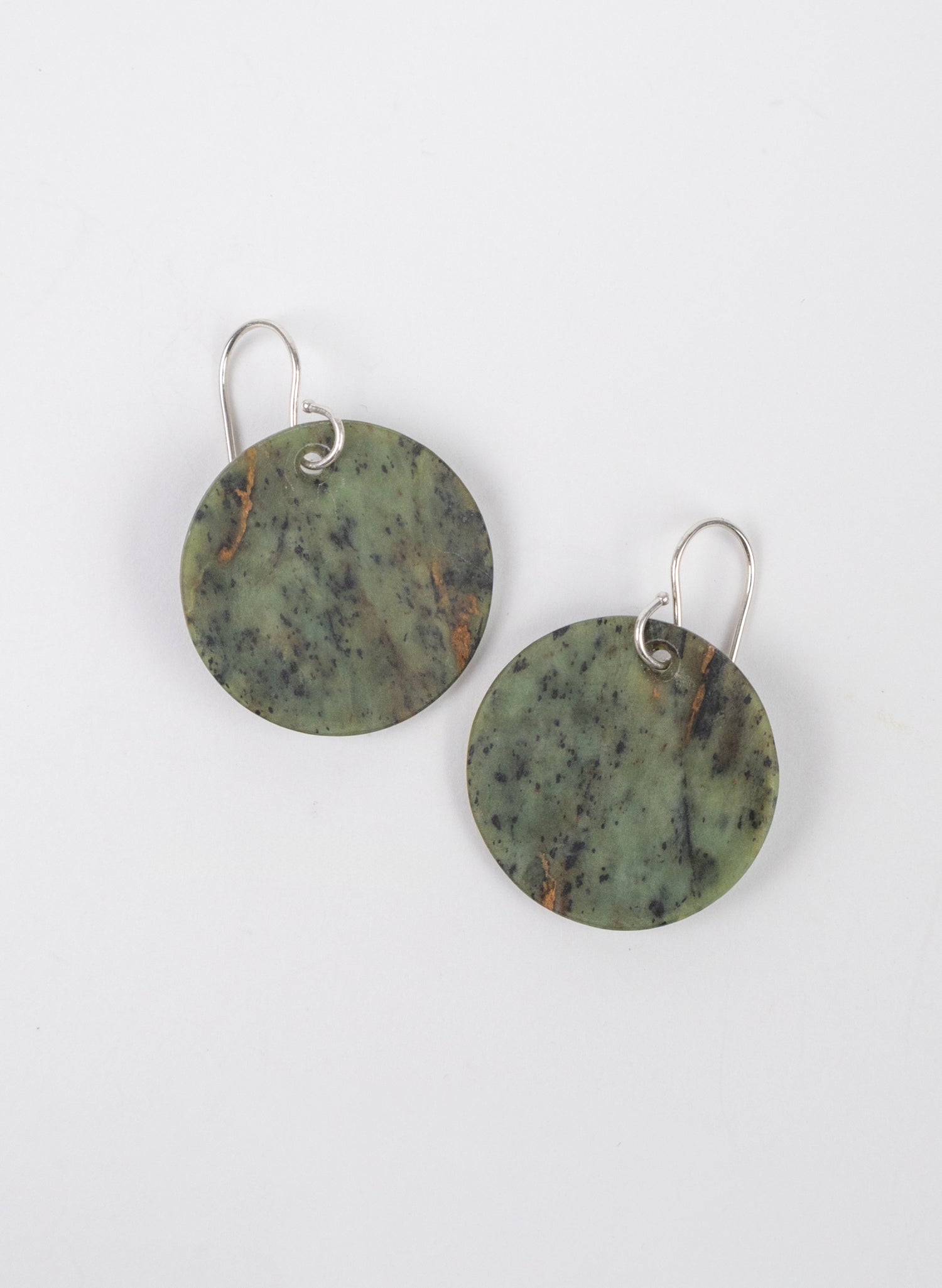 Pounamu Disc Earrings