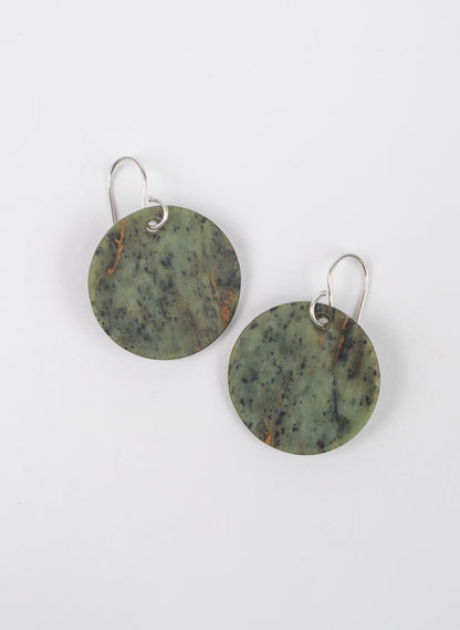 Pounamu Disc Earrings