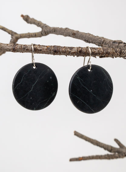 Pounamu Disc Earrings
