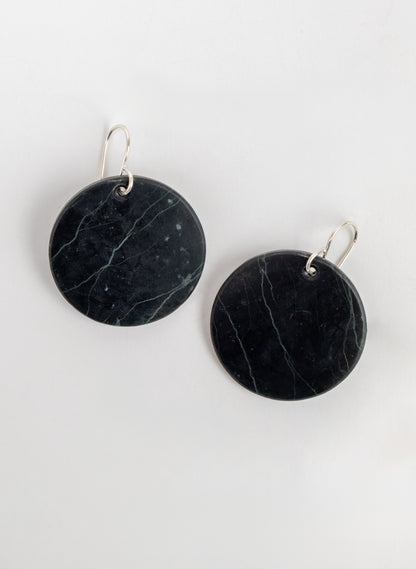 Pounamu Disc Earrings