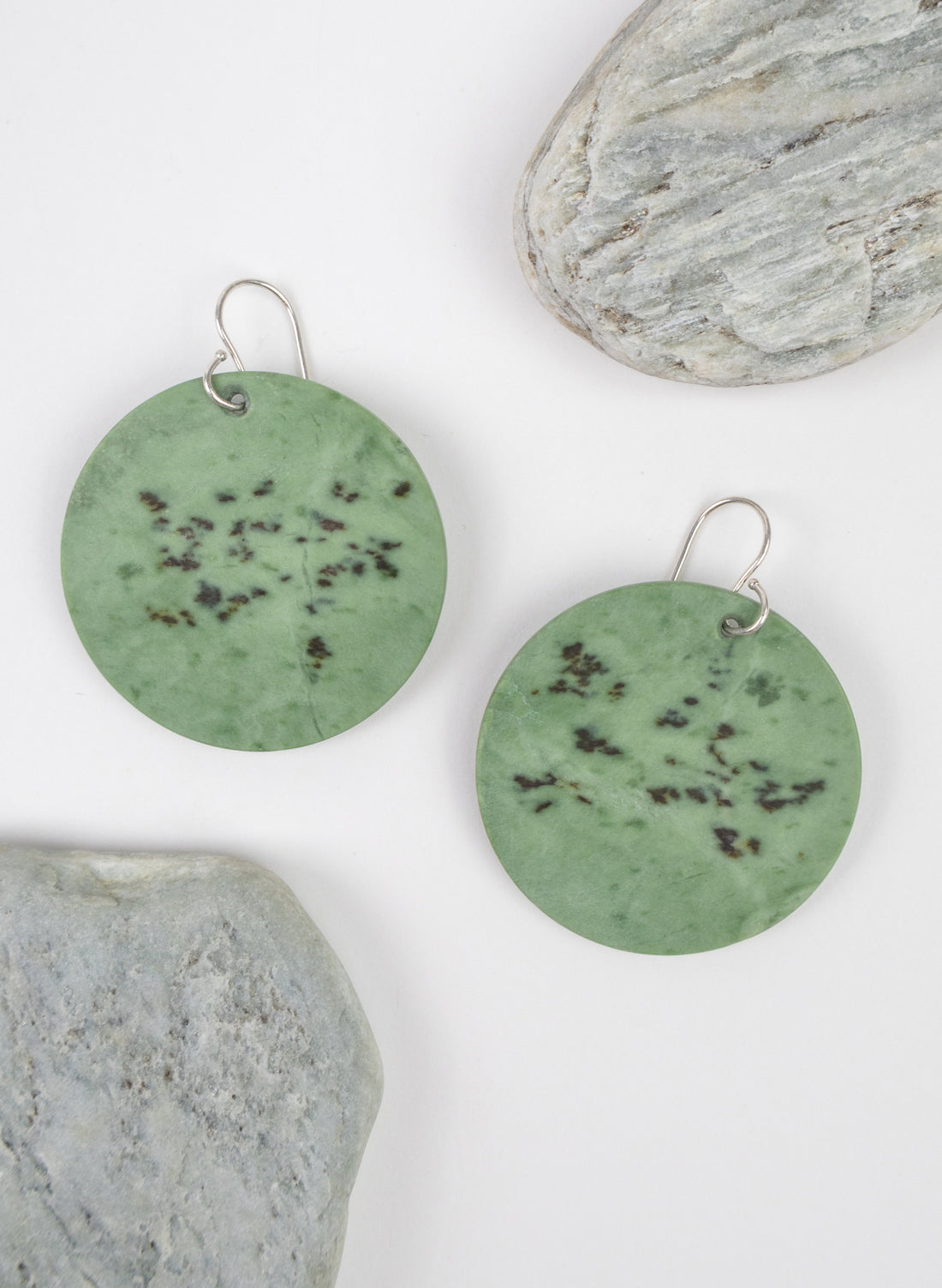 Pounamu Disc Earrings