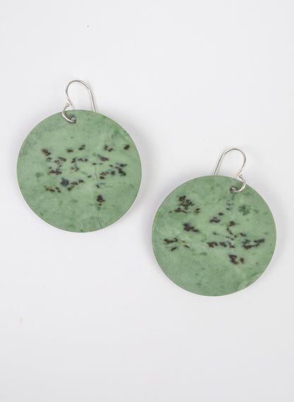 Pounamu Disc Earrings