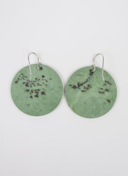 Pounamu Disc Earrings
