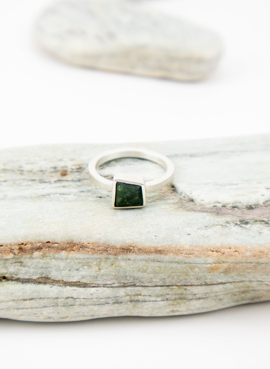 Geometric Pounamu Ring