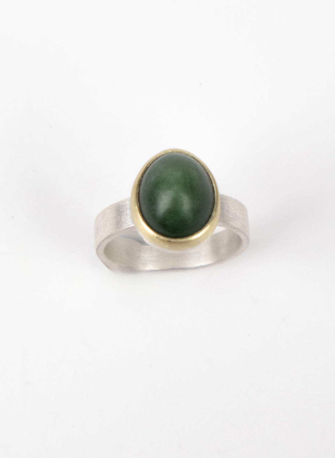 Dual Pebble Gold Pounamu Ring