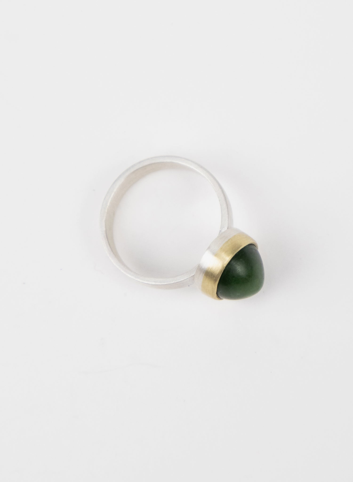 Dual Pebble Gold Pounamu Ring