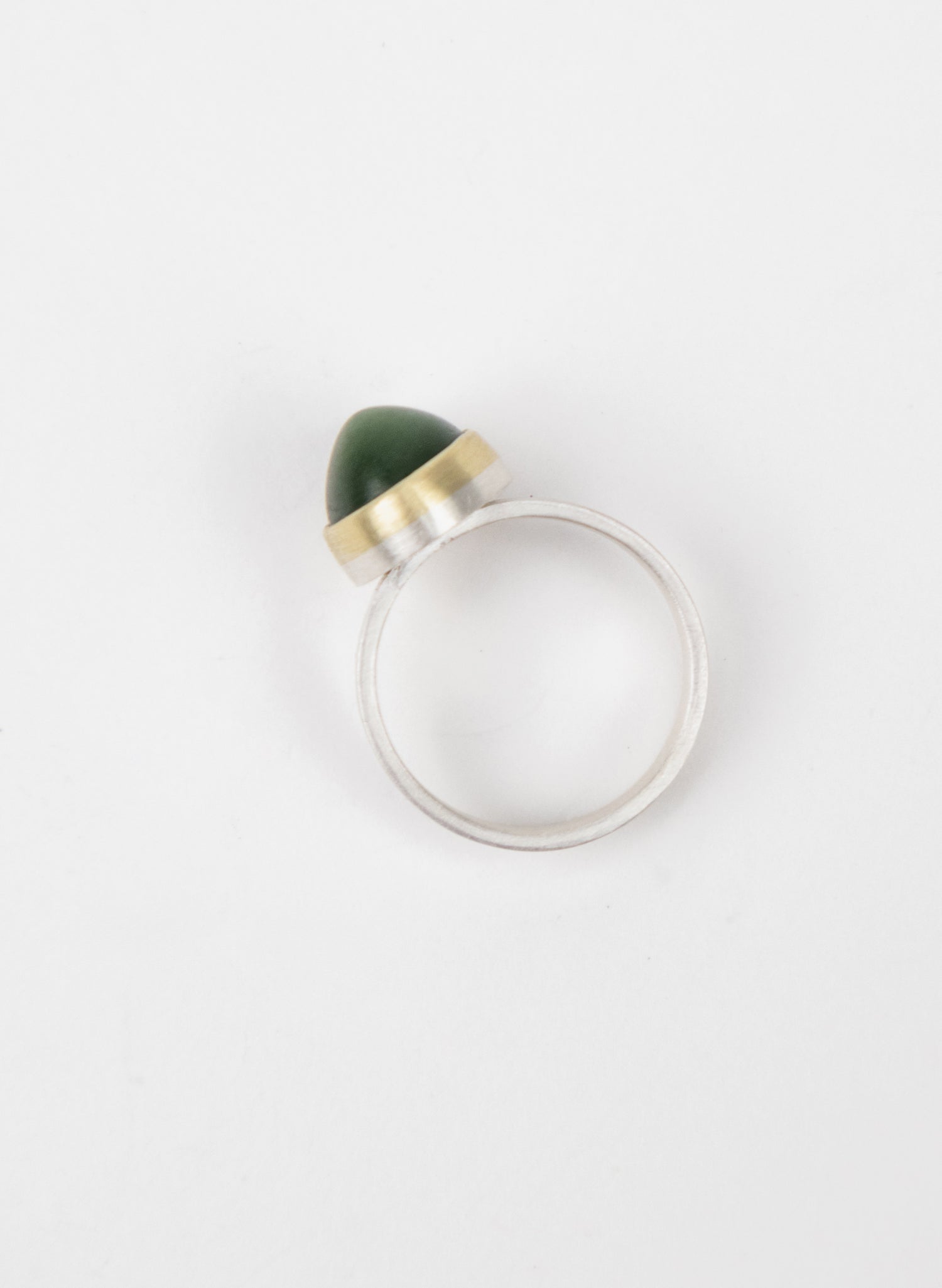 Dual Pebble Gold Pounamu Ring