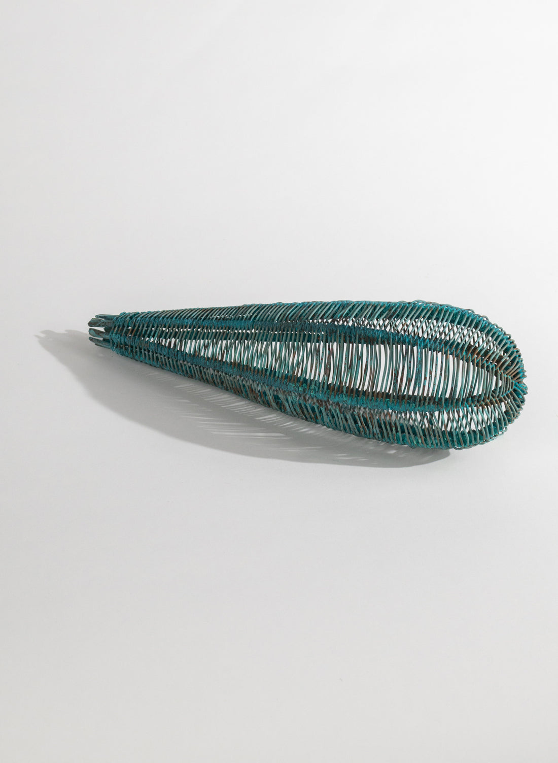 Large Blue Patina Pod Sculpture